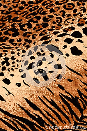 Tiger Cheetah Print Background Stock Photo