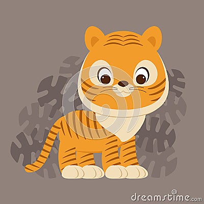 Tiger cub vector illustration Vector Illustration