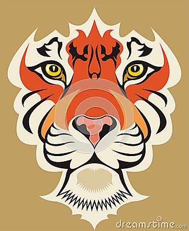 Tiger face Vector Illustration