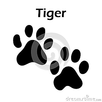 Tiger Footprint Vector Illustration