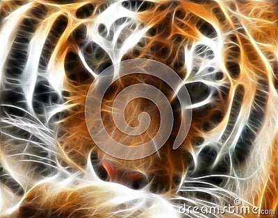 Tiger fractal Stock Photo