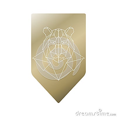 Tiger geometric head Vector Illustration