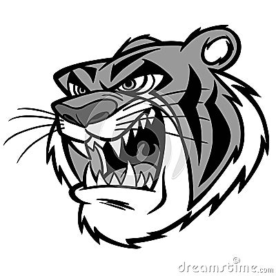 Tiger Growl Illustration Vector Illustration