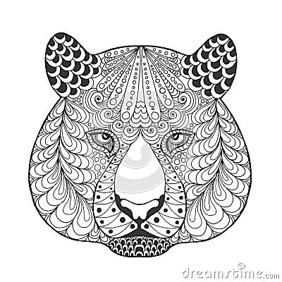 Tiger head. Vector Illustration