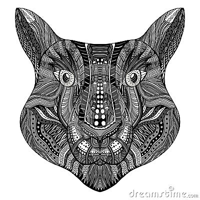 Tiger head image Vector Illustration