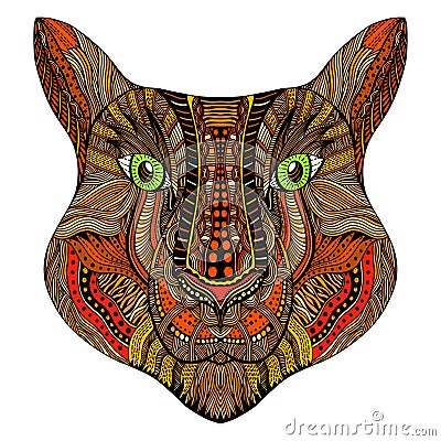 Tiger head image Vector Illustration