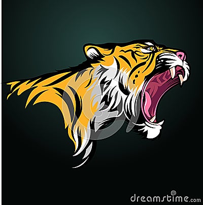 Tiger head Vector Illustration