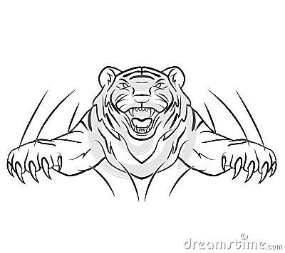 Tiger jump Vector Illustration