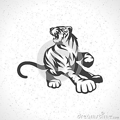 Tiger logo emblem template mascot symbol Vector Illustration