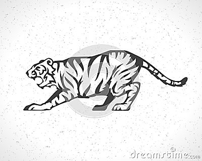 Tiger logo emblem template mascot symbol Vector Illustration