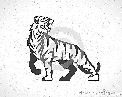 Tiger logo emblem template mascot symbol Vector Illustration