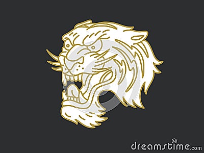 Tiger logo Cartoon Illustration