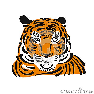 Tiger, sketch for your design Vector Illustration