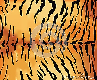 Tiger skin texture Vector Illustration