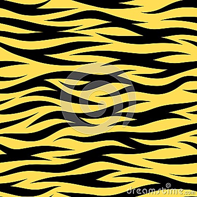 Tiger Stripes Seamless Wallpaper Vector Random Pattern Vector Illustration