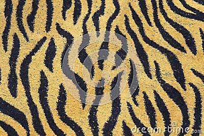 Tiger stripes towel floor mat Stock Photo