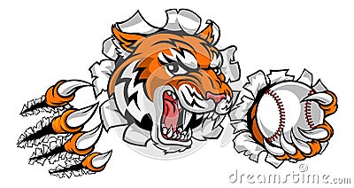 Tiger Tennis Player Animal Sports Mascot Vector Illustration