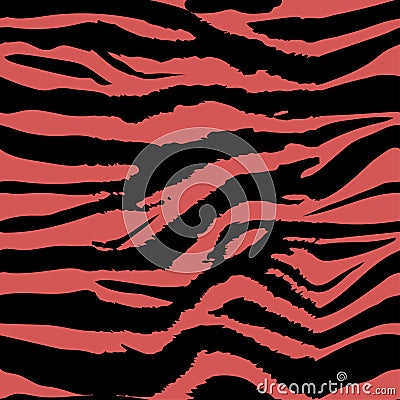 Tiger texture abstract background red black. Stock Photo