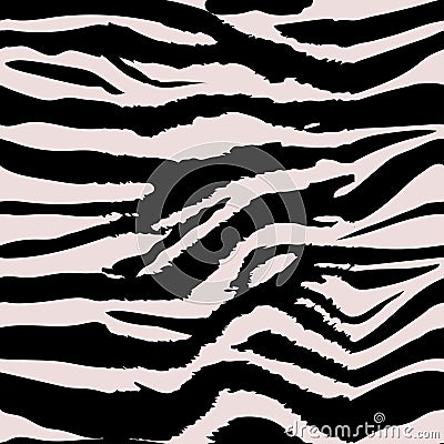 Tiger and zebra texture abstract background orange black. Stock Photo