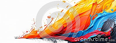 A tight shot of a multicolored object with droplets of paint trickling from its bottom edge Stock Photo