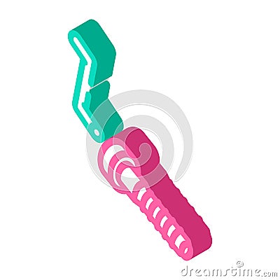 tighten screw wrench assembly furniture isometric icon vector illustration Cartoon Illustration