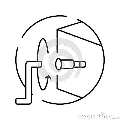 tighten screw wrench assembly furniture line icon vector illustration Vector Illustration