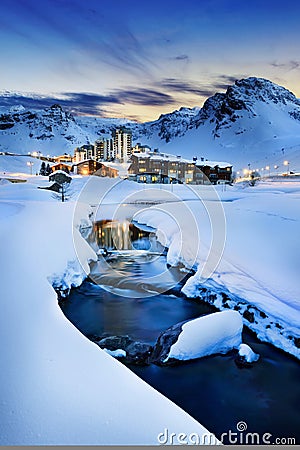 Tignes, alps, France Stock Photo