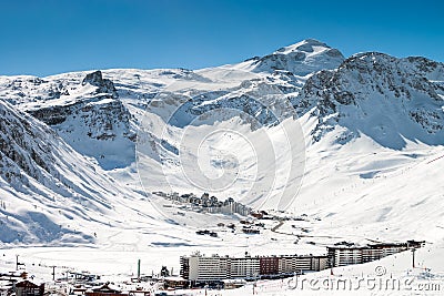 Tignes ski resort Stock Photo