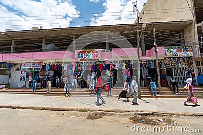 Tigray people in center of of Aksum, Ethiopia Africa Editorial Stock Photo