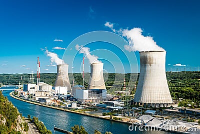 Tihange Nuclear Power Station Stock Photo
