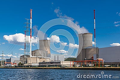 Tihange Nuclear Power Station Stock Photo