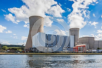 Tihange Nuclear Power Station Stock Photo