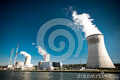 Tihange Nuclear Power Station Stock Photo