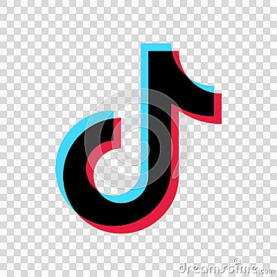 Tik Tok logo. Social media sign. Tik Tok icon on transparent background - vector Vector Illustration