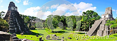 Tikal Ancient Maya Temples, Guatemala Stock Photo