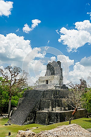 Tikal mayan ruins in guatemala Stock Photo