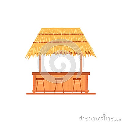 Tiki bar hut Vector Illustration