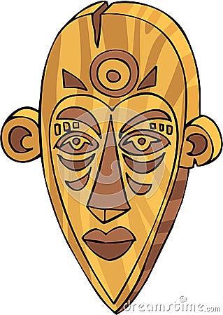 Tiki Mask Vector Illustration