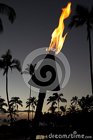 Tiki Torch Stock Photo