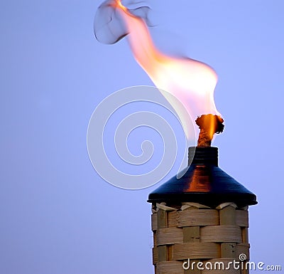 Tiki torch Stock Photo