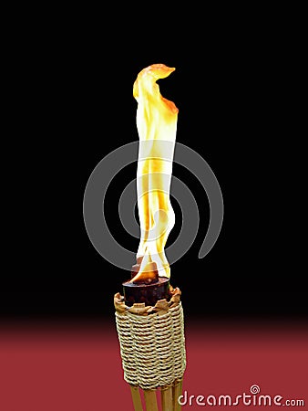 Tiki Torch on Background Stock Photo