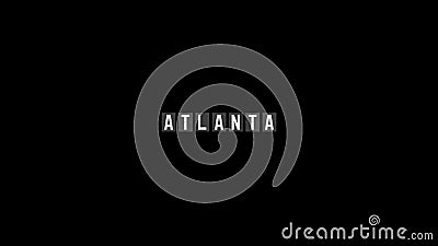 Tikraad van tekst Atlanta stock video Tikraad van tekst Atlanta stock video