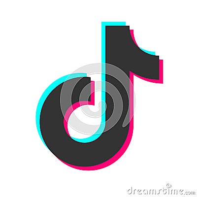 Tiktok icon.Social media vector.Tik tok logo design Vector Illustration