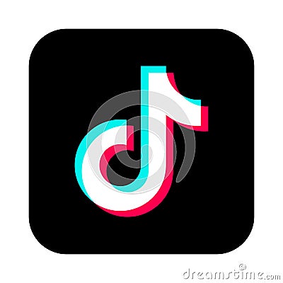 TikTok vector icon. Social media logo Vector Illustration