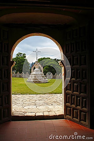 Tilaco mission near jalpan de serra in queretaro, mexico Stock Photo