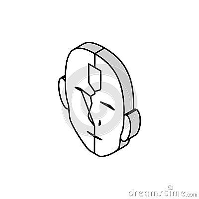 tilak mark isometric icon vector illustration Vector Illustration