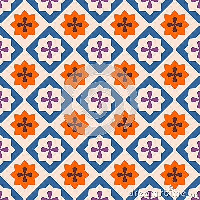 Tile decorative floor tiles vector pattern Vector Illustration