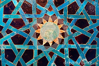 Tile mosaic panel Stock Photo