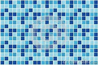 Tile mosaic square blue texture background decorated with glitter Stock Photo