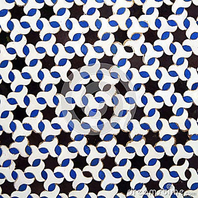 Tiles of Alcazar Seville. Al Andalus Arab pattern decoration Stock Photo